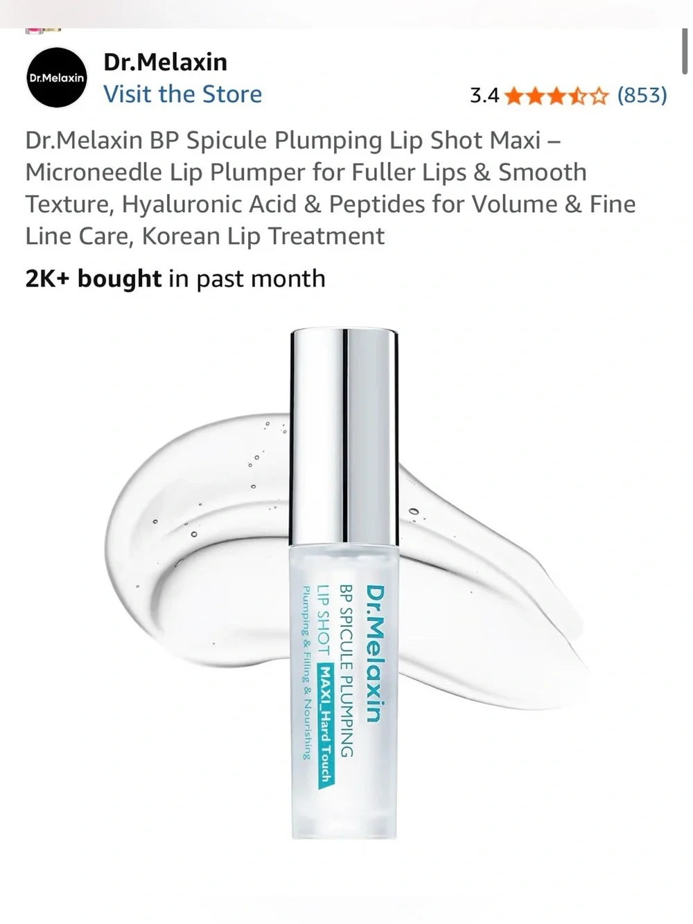 Dr. Melaxin BP Spicule Plumping Lip Shot Maxi - New Sealed Box